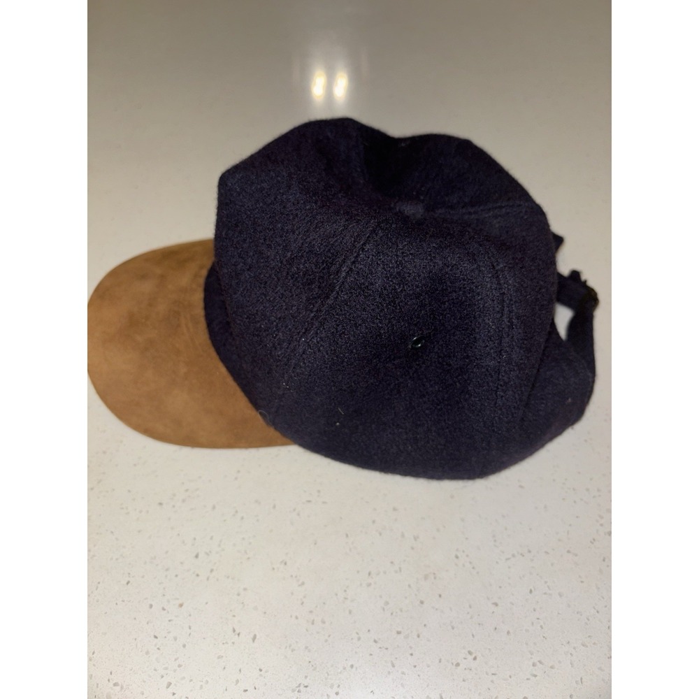 Vintage 70's Broner Baseball Cap Genuine Leather & Suede Made In USA